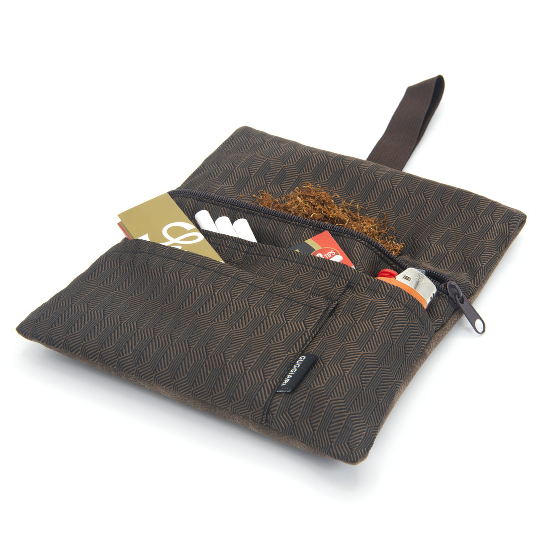 Premium Porta-Tabacco In Sughero, 2 Scomparti Extra Per Cartine