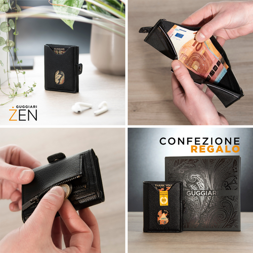 Guggiari Zen Wallet  portafoglio da uomo piccolo – GUGGIARI