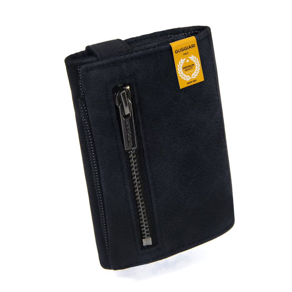 Zipper Wallet portafoglio uomo slim con portamonete e porta